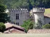 Guilleragües do Castelo - Castelo medieval cercado por árvores