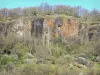 Haute-Loire landscapes - Alagnon gorges: basalt organs of Blesle