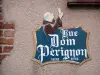 Hautvillers - Signboard of the Dom Pérignon street