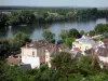 Herblay - Vista del valle del Sena, con las casas de la ciudad de Herblay y el río Sena bordeado de árboles