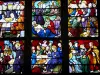 Iffs church - Inside of the church: stained glass windows (windows)