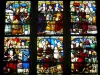 Iffs church - Inside of the church: stained glass windows (windows)