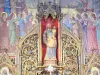 Iglesia Saint-Germain-l'Auxerrois - Dentro de la iglesia: Señora Capilla: Estatua del fresco Virgen y el Niño de la Coronación de la Virgen