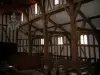 Iglesias con entramado de madera - Interior de madera (vigas) de Saint-Jacques y Saint-Philippe-, en el pueblo de lentes
