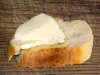 Isigny dairy products - Piece of butter on a slice of bread