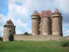 Kasteel van Sarzay - Middeleeuwse burcht: Kapel versterkte muren en torens geflankeerd vorstelijke