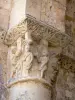 La Sauve-Majeureの修道院 - 修道院教会の彫刻が施された首都：原罪