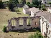 La Sauve-Majeureの修道院 - 修道院教会の鐘楼の上から修道院の遺跡の眺め