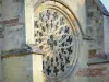 Lachalade abbey church - Rose window of the flamboyant church