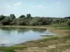 Lago Der-Chantecoq - Corpo de água (lago artificial), pássaros, vegetação, árvores e dique