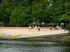 Lago de Der-Chantecoq - Voleibol de playa en la playa, el lago de Der