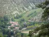 Landscapes of the Gard - View of the village of Navacelles, in the heart of the Navacelles cirque