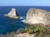 Landscapes of the Guadeloupe - Wild coast of the island of Grande-Terre: Piton headland