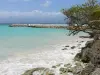 Landscapes of the Guadeloupe - Seaside resort of Gosier, on the island of Grande-Terre: dam and turquoise sea