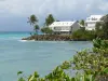 Landscapes of the Guadeloupe - Houses overlooking the sea