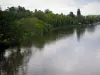 Landscapes of the Indre-et-Loire - The River Cher and the bank with trees