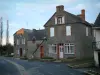 Landscapes of the inland Brittany - Stone houses in a medieval town