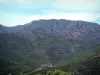 Landscapes of the inland Corsica - Mountains covered with forests