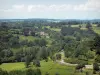 Landscapes of the Orne - Wooded landscape dotted with fields and houses; in Domfrontais