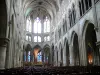 Latin district - Inside the Saint-Séverin church: nave and chancel