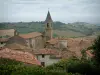 Lautrec - Los árboles, la iglesia de Saint-Remy y tejados de la villa medieval