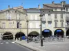 Libourne - Arcaded houses and sidewalk café of the Place Abel Surchamp square