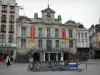 Lille - Grand-Place (Plaza del General de Gaulle), piquetes de vivienda (el teatro del edificio del Norte), las casas y tiendas