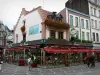 Lille - Strassencafés und Häuser des Vieux-Lille (Altstadt)