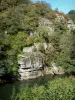 Lot valley - Lot gorges: rock, vegetation and River Lot