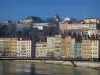 Lyon - Casas con fachadas de colores del Quai Saint Vicente y el Saona (río)