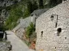 La Malène - Stone retaining walls; in the heart of the Tarn gorges, in the Cévennes National Park