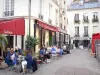 Le Marais - Terraza del restaurante y fachadas del Marais