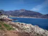 Martin Cape - From Martin Cape, view of the city of Menton and its mountains overhanging it