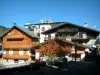 Megève - Chalets with wooden balconies (winter and summer sports resort)