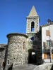 Mirabel - Capela de São José, com sua torre sineira sobreposta à chamada porta das fontes