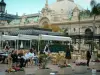 Monaco and Monte Carlo - Café terrace and Casino of Monte Carlo