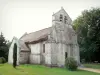Monédières massif - Regional Natural Park of Millevaches in Limousin: Saint-Martial church Lestards thatched