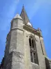 Monségur - Clocher et flèche de l'église Notre-Dame