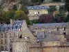 Mont-Saint-Michel - Tower, ramparts and houses of the medieval town (village)