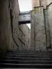 Mont-Saint-Michel - Benedictine abbey: Grand Degré (stair and wooden bridge)