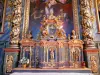 Montbrun-les-Bains - Interior de la iglesia: detalle del retablo de Bernus