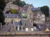 Monte Saint-Michel - Casas y murallas de la ciudad medieval (pueblo)