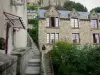Monte Saint-Michel - Casas de la ciudad medieval (pueblo)
