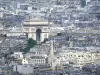 The Montparnasse Tower - Montparnasse tower: View of the Triumphal Arch and the roofs of Paris from the panoramic terrace