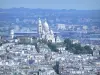 The Montparnasse Tower - Montparnasse tower: View of the Montmartre hill and the Sacred Heart basilica from the roof terrace