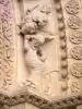 Morlaàs church - Sculptures of the portal of the Sainte-Foy Romanesque church