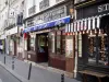 Mouffetard street - Restaurant frontages of the Rue Mouffetard street