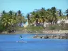 Le Moule - Stand up paddle along the coconut palms