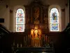 Mount Sainte-Odile - Convent (monastery): altar, tabernacle and stained glass windows of the church