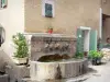 Moustiers-Sainte-Marie - Fountain and facade of a house